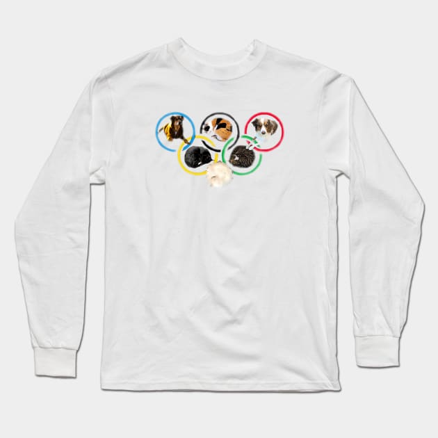 Petlympic Rings Long Sleeve T-Shirt by GymterPets